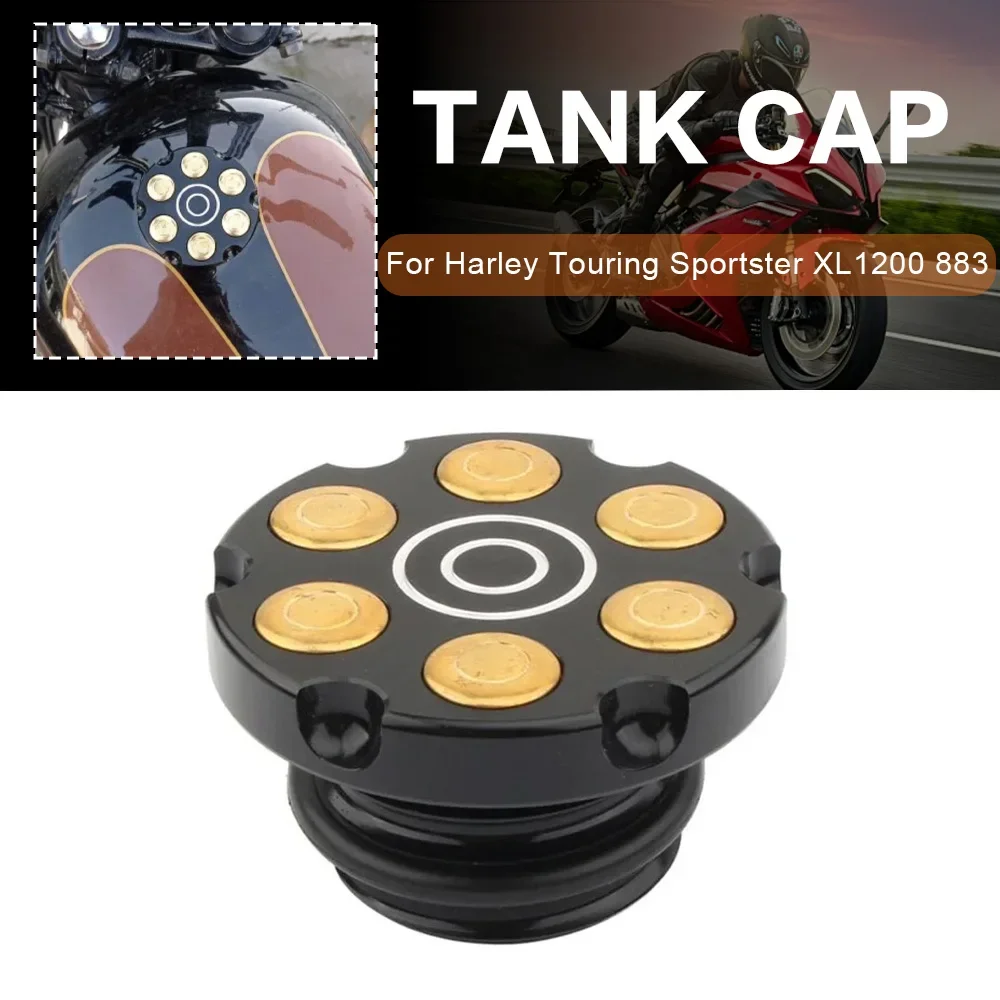 Motorcycle Fuel Gas Tank Cap Vented Decorative Oil Caps For Harley Davidson Touring Sportster XL1200 883 Dyna Softail 1996-2020