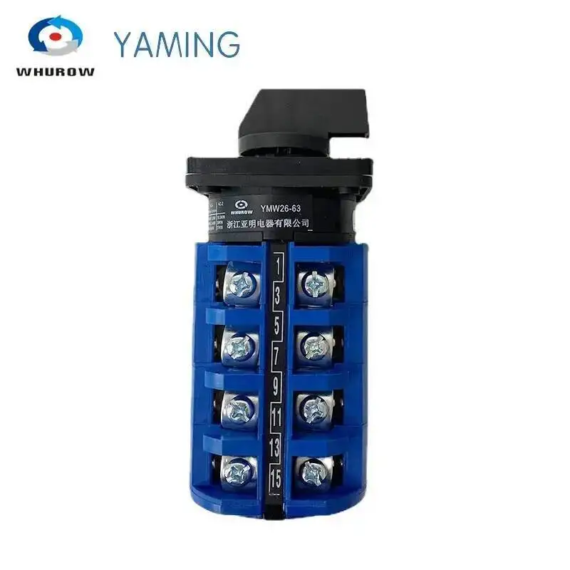 LW26 Series 3 Position 4 Pole Rotary Cam Switch 63A 660V Industrial Universal Changeover Selector  LW26-63/4 YMW26 LW28