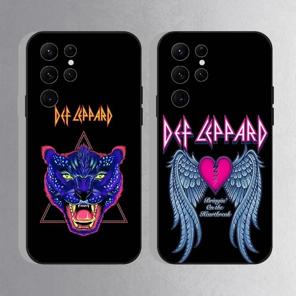 D-Def Band L-Leppard  Phone Case For Samsung S10,S21,FE,S21 ,S26,S25,S24,S23,Ultra,S9,S22,Plus Black Shockproof Silicone Sof
