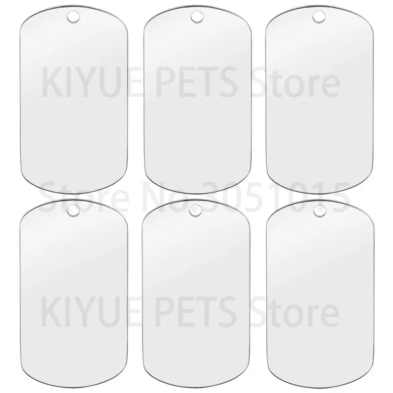 KIYUE Großhandel 20 Stück Heimtierbedarf, personalisiertes Hunde-ID-Tag, Edelstahl, individuell graviertes Katzen-Anhänger-Zubehör 7