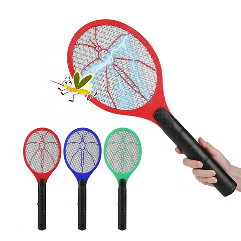 1PC Battery Type Portable Mosquitos Killer Electric Fly Insect Bug Zapper Bat Handheld Insect Fly Swatter Racket