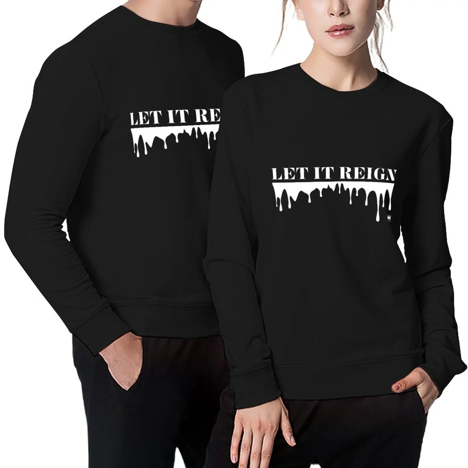 

Let It Reign - White Pullover mens designer clothes anime clothes men's winter sweater men's clothes sweatshirt
