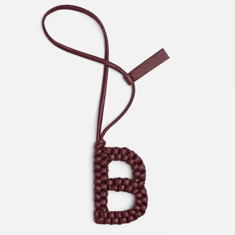 Woven Leather Letter Bag Charm For Women Bags Fashion Hand-woven Leather High-end Pendant Ornament Decoration Bag Accessories