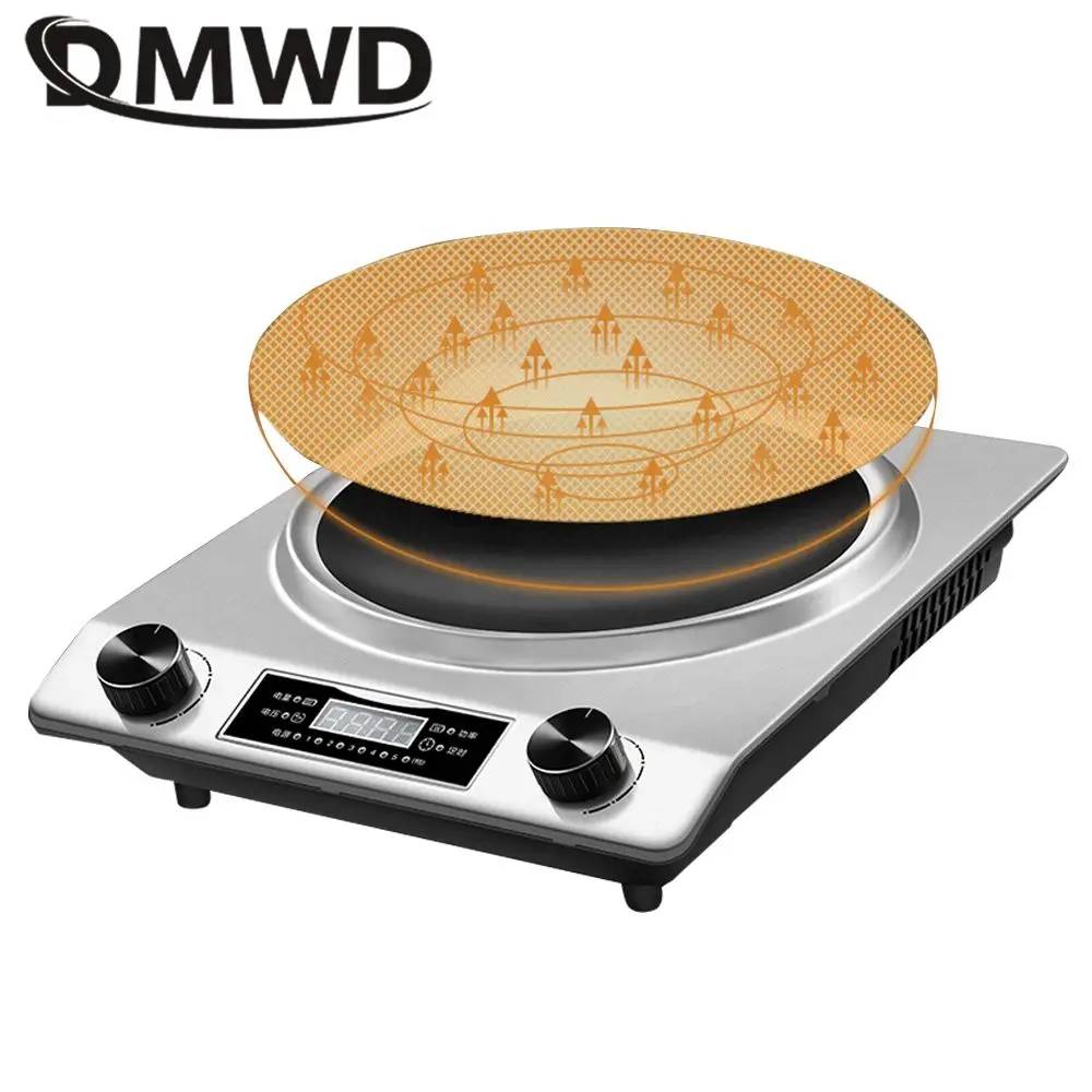 DMWD 3500W Household Induction Cooker Electromagnetic Oven Heating Plate Electric Stove Cooking Machine Knob Control Waterproof