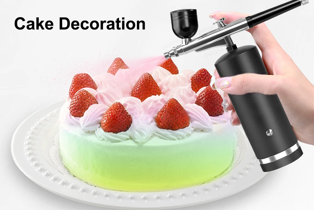 Nagel Airbrush Tragbare Airbrush Mit Kompressor Malerei Air Pinsel Mini Kompressor Farbe pistole Für Nail art Farbe Handwerk Modellierung – Detail 13