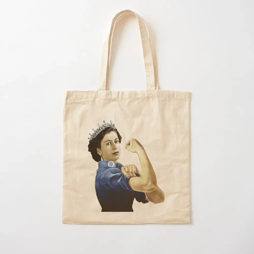 

Lizzie the Riveter Tote Bag foldable reusable bag Shopper large tote bag