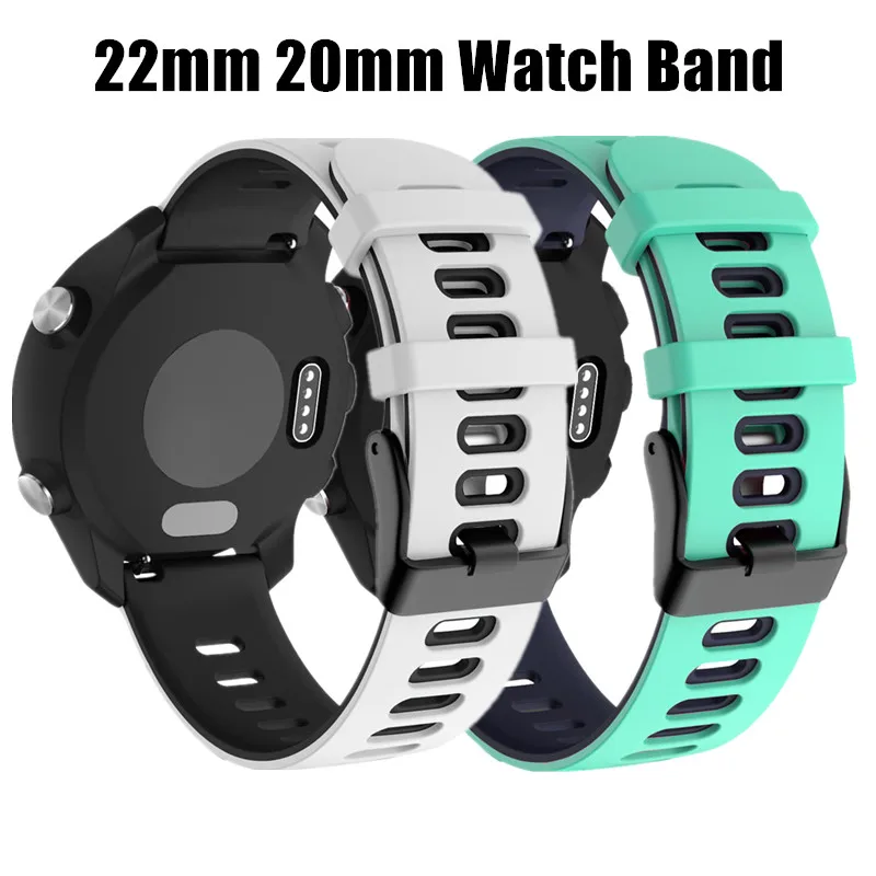 20mm 22mm Sports Silicone Strap For Amazfit GTR 4 3 Pro 47mm Bracelet for Huawei Watch GT 2-2e-2pro Replacement Belt Wristband