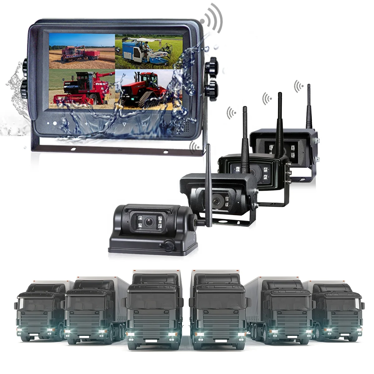 STONKAM Wireless Rear View System Night Vision Wireless Parking Camera  transmission range 984ft