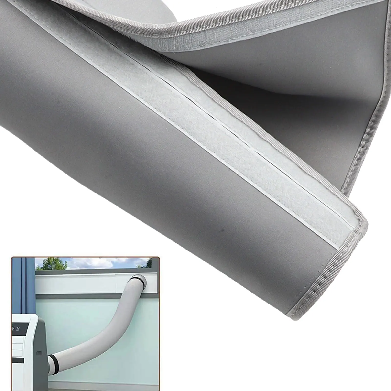 Heat Insulation Cover Conditioner Hose Cover High-quality Materials Light Gray Heat Insulation Hose Cover Light Gray