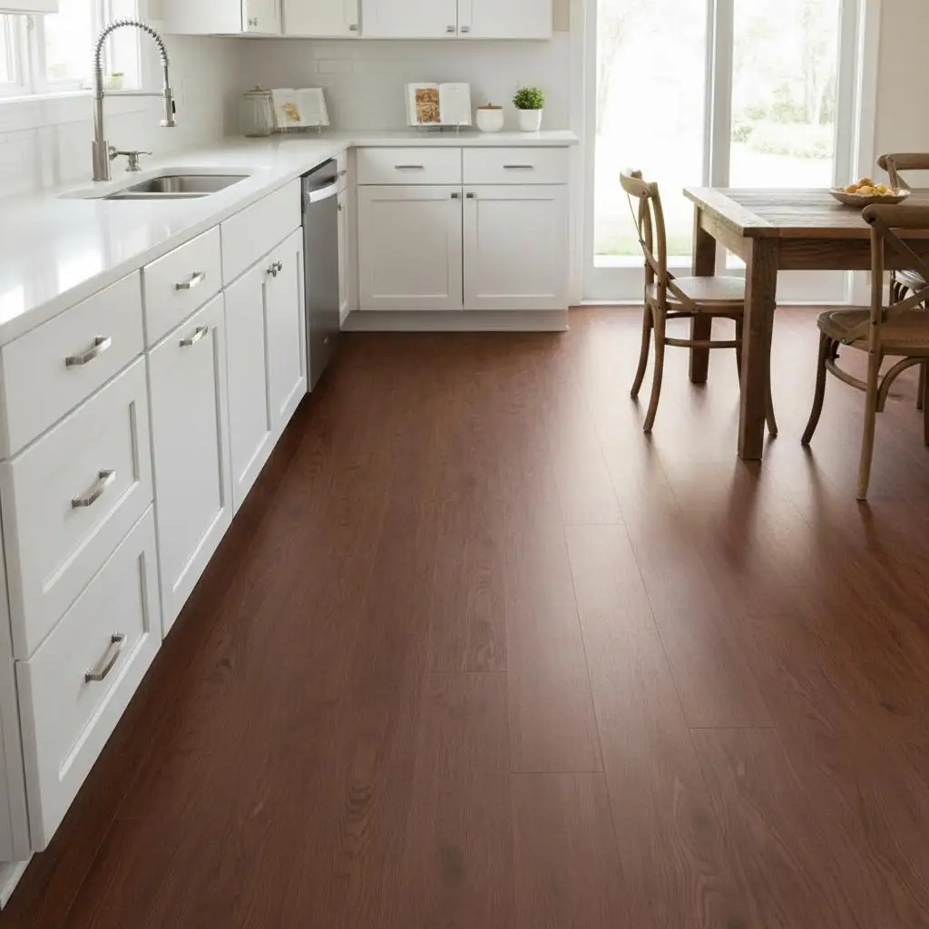 

Напольная плитка-планка с клейкой основой 36x6 дюймов для кухни, столовой, спальни, темно-коричневая под дерево, декоративная напольная плитка для самостоятельной укладки, 36 штук.