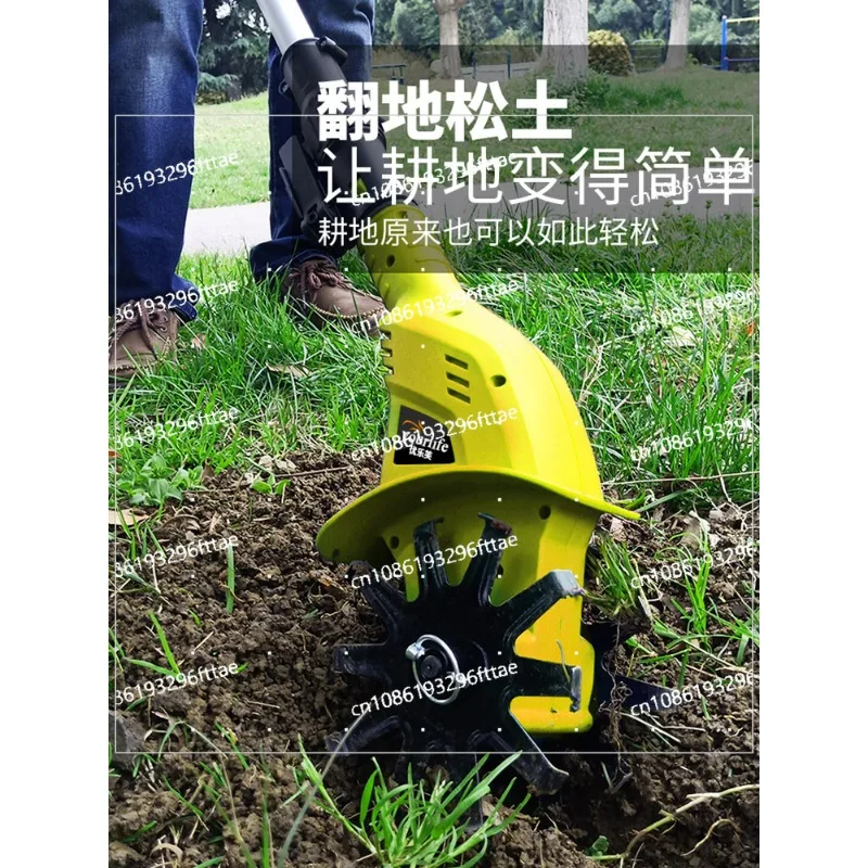 Electric scarifier Lithium battery micro-tiller machine translation soil Small weeding and plowing machine Household beating