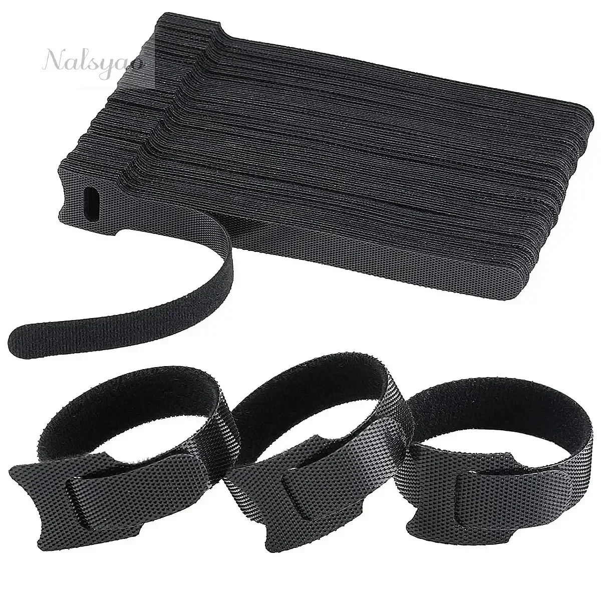 100pcs Releasable Cable Ties for Wire Management, Reusable Nylon Mouse Earphone Organizer Straps