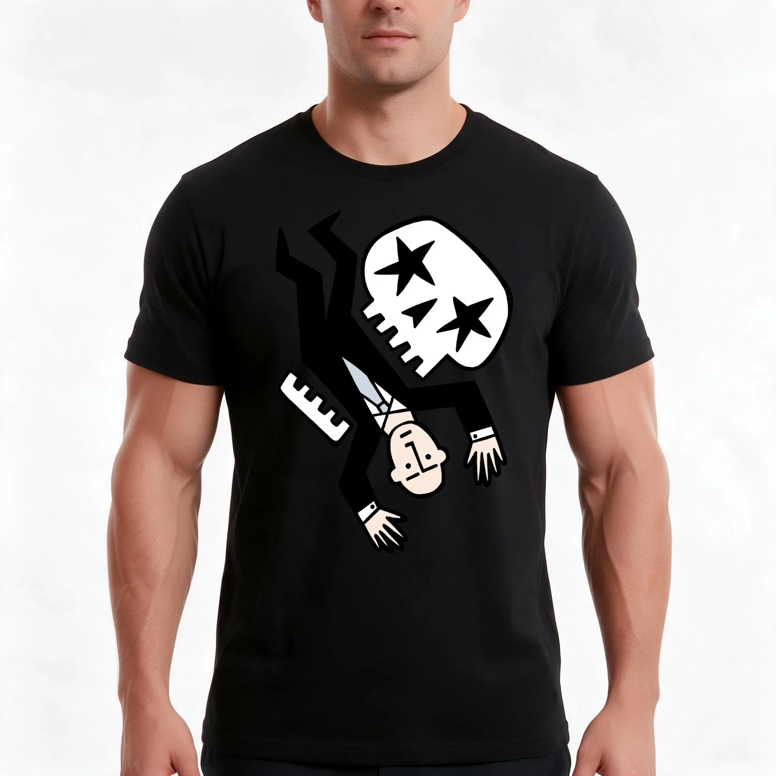 At first bite T-Shirt, Summer Casual Cotton Tee, Oversized Streetwear Tops, Vintage Graphic Print, Loose Fit Short Sleeve