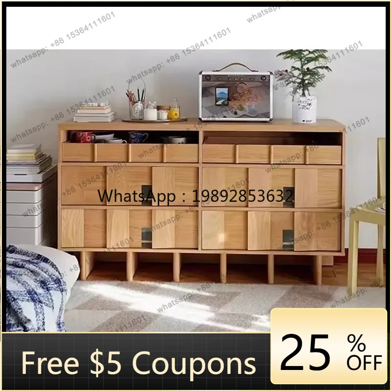 

W2 Entry of the entrance cabinet is opposite the door, solid wood living room shows French light luxury aisle storage