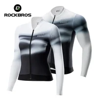 ROCKBROS Cycling Jersey Breathable Quick Dry Long-sleeved Shirt Windproof Spring/Summer Riding Clothing with YKK zipper Outdoor