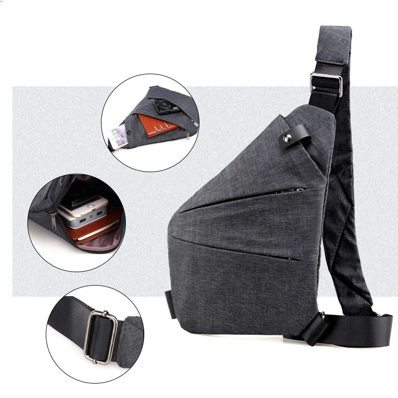 

Oxford cloth left and right shoulder gun bag multi-function large capacity tactical cross body close shoulder chest bag
