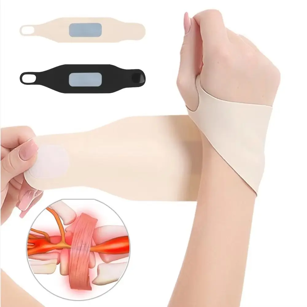Knitting Fabric Sport Wrist Guard with Fastener Tape Ultra Thin Thumb Protective Sleeve Adjustable Soft Wristband
