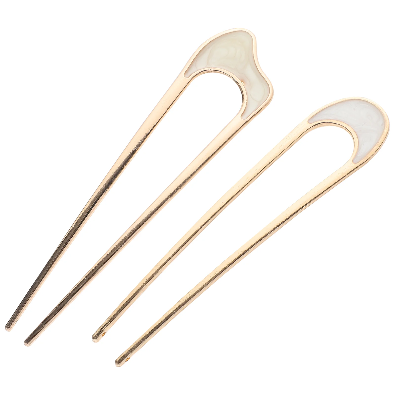 

2 Pcs Hairpin Headdress Hairpins for Women French Clips Simple Accessories Metal Sticks Barrettes