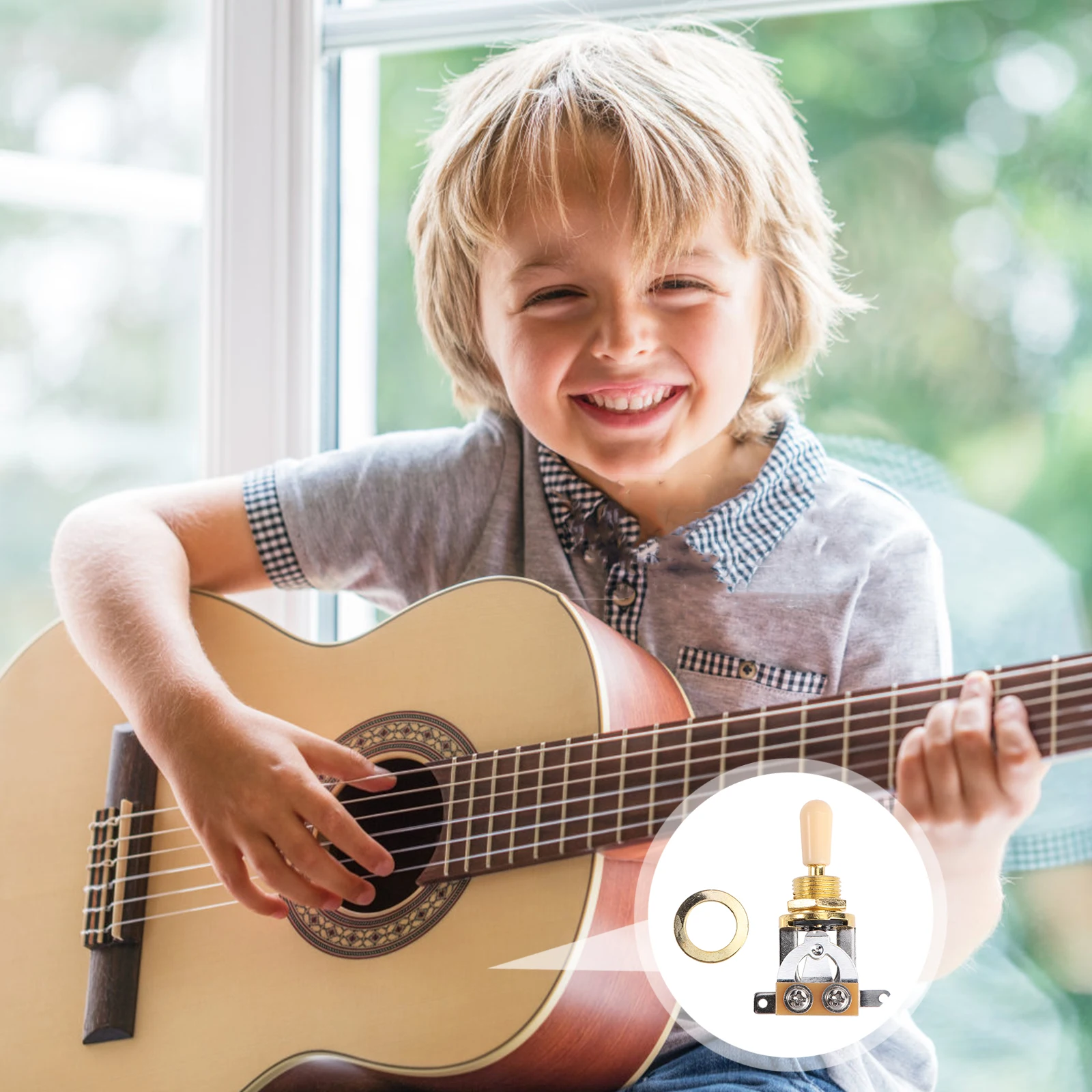 

Pickup Switch Guitar Pickups The Sound On-off 3-Gear Button for 3-level Pick-up