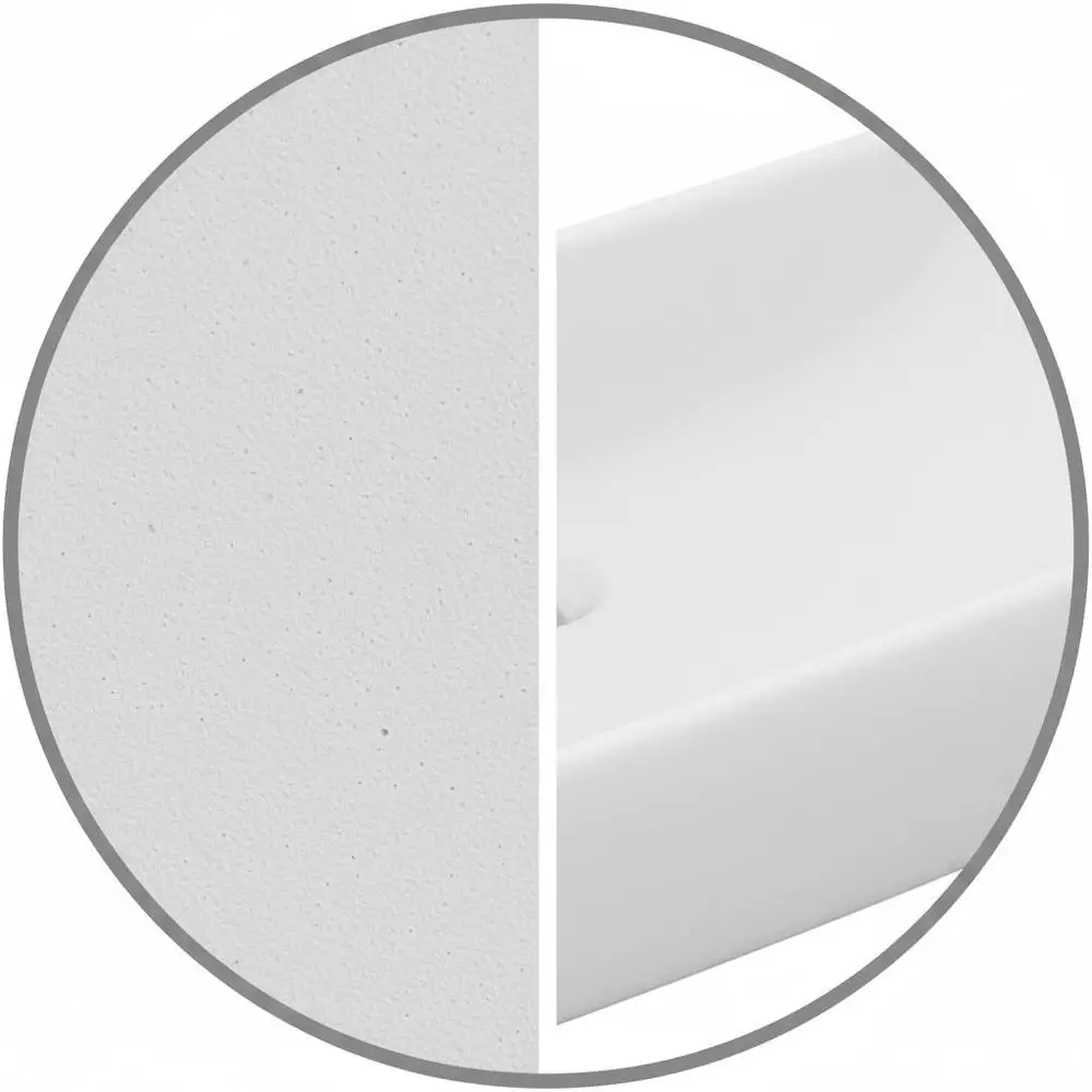 Afbeelding 4: Luxe rechthoekige wastafel, mat wit, 71x38 cm, keramiek