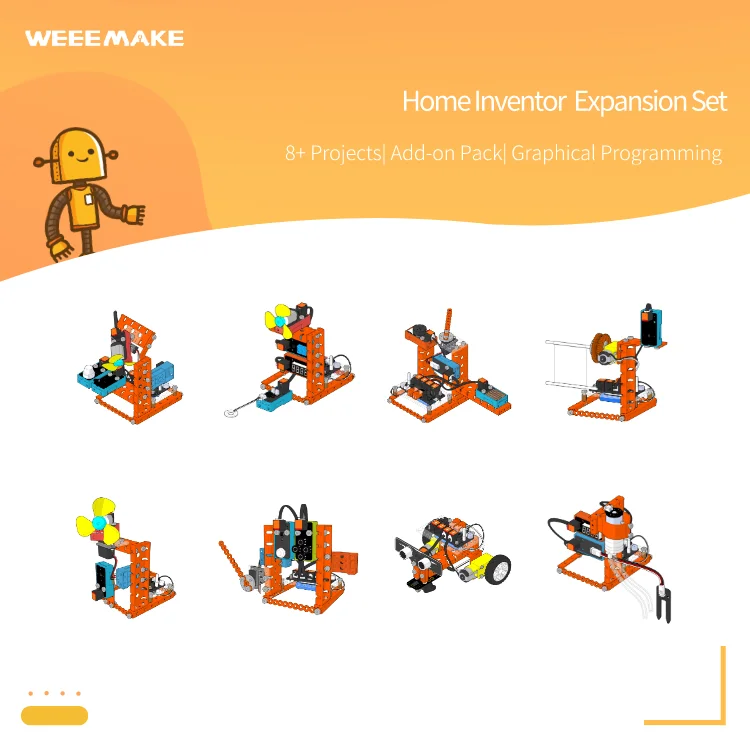 Vendita calda WeeeMake Home Inventor Expansion Set codifica giocattolo STEAM Metal Learning programmazione educazione Robot per bambini Smart Home