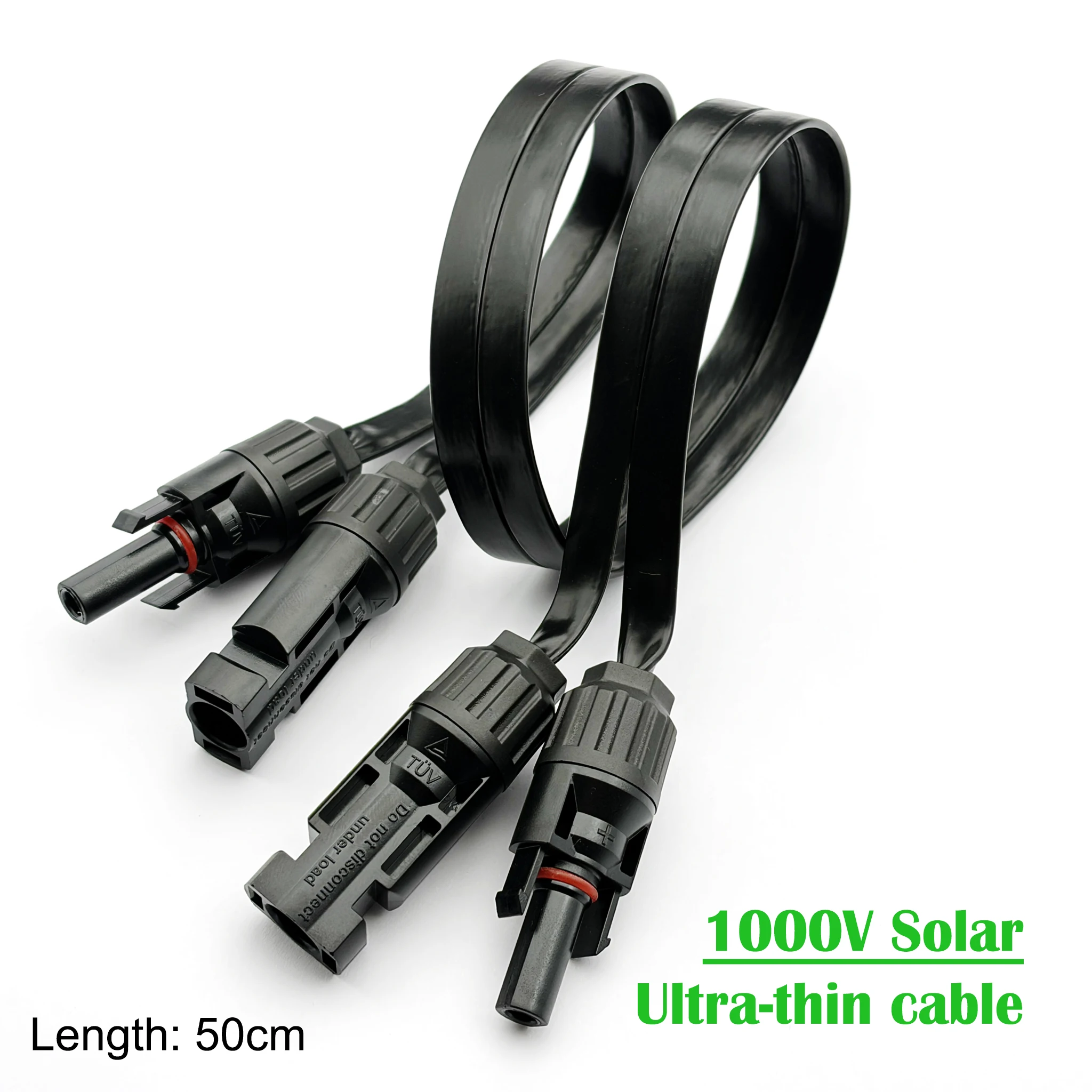 JMUYTOP Flaches Solarpanel-Verlängerungskabel 12/10 AWG 4/6 mm2, wasserdichte Steckverbinder für Wohnmobil, Photovoltaik, Hausbalkon, Durchgangskabel