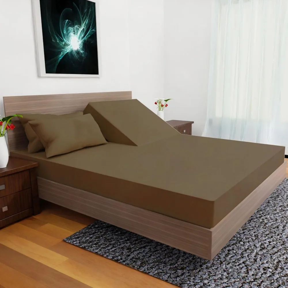 

Top Split Flex Head King Size Sheet Set - Egyptian Quality Ultra-Soft Bed Sheets | Double Brushed | Deep Pockets- Easy Fit - 4 P