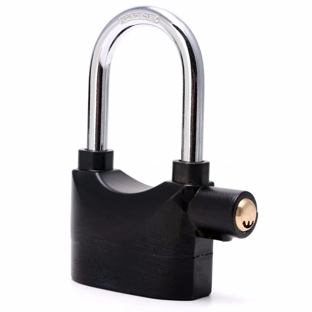 Waterproof Siren Alarm Padlock Alarm Lock for Motorcycle Long Beam Bike Bicycle