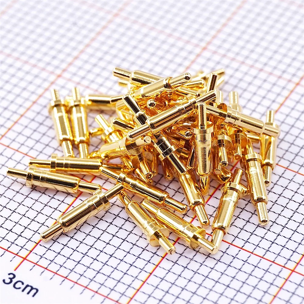 10pcs Spring Loaded Pogo Pin Connector through Holes PCB Height 3 4 5 6 7 8 9 10 11 12 13 14 15 16 18 20.5 mm Flange Single 1A