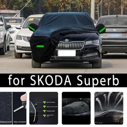 For SKODA Superb Outdoor Protection Full Car Covers Snow Cover Sunshade Waterproof Dustproof Exterior Car accessories