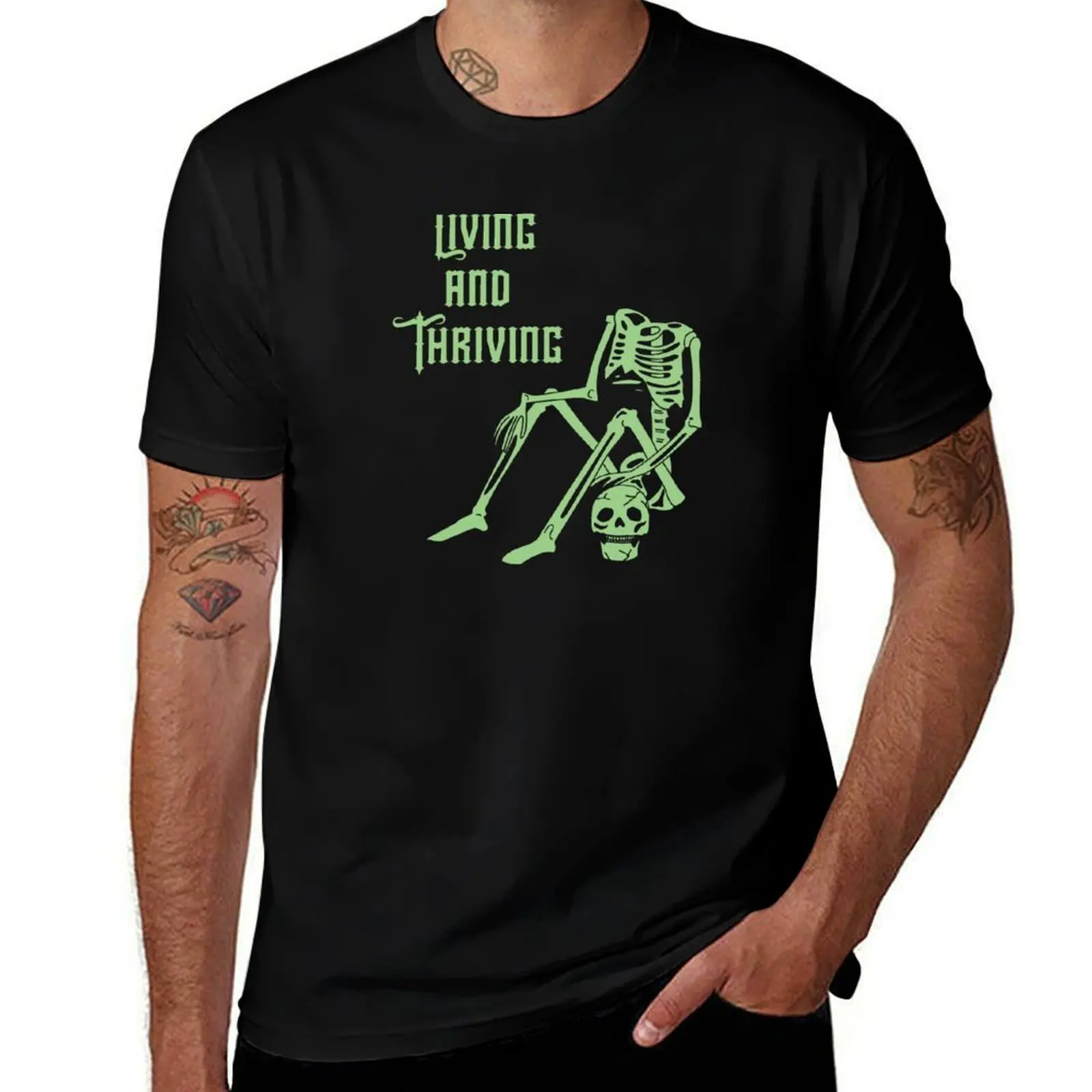 

Living and Thriving- Green T-Shirt custom t-shirts plain tshirts personalised anime clothes mens designer t shirt