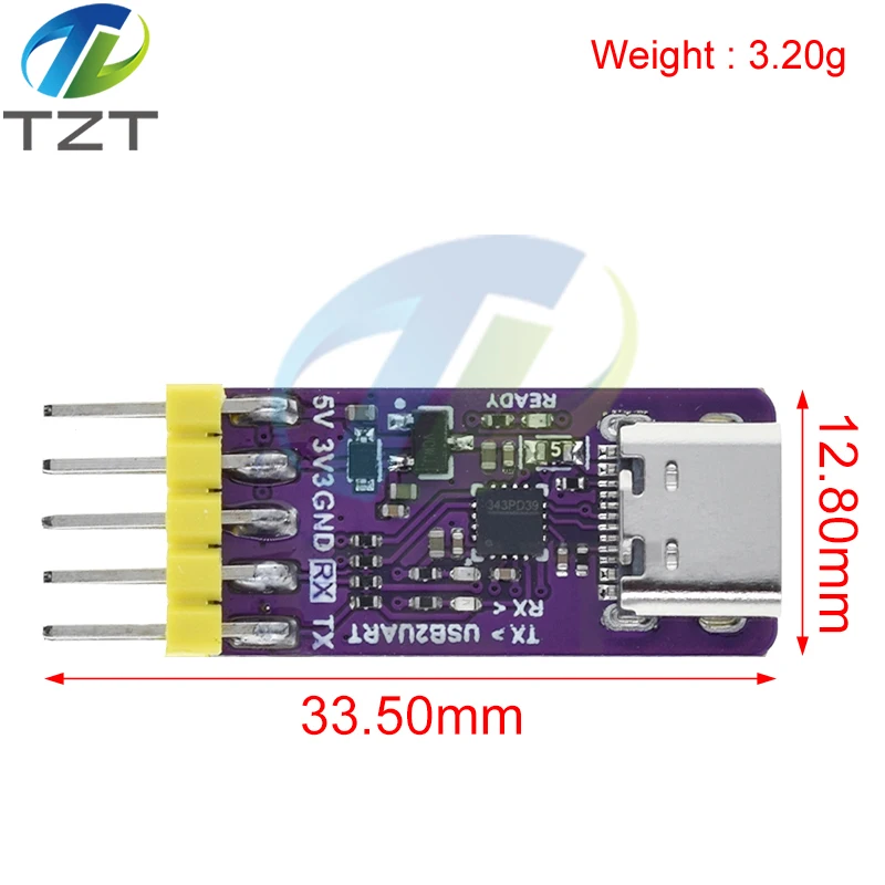 CH343P USB To Serial Port Module 6Mbps 5V3.3V TTL UART CH343 Debugging Burning And Downloading Type-C Switch Instead CH340