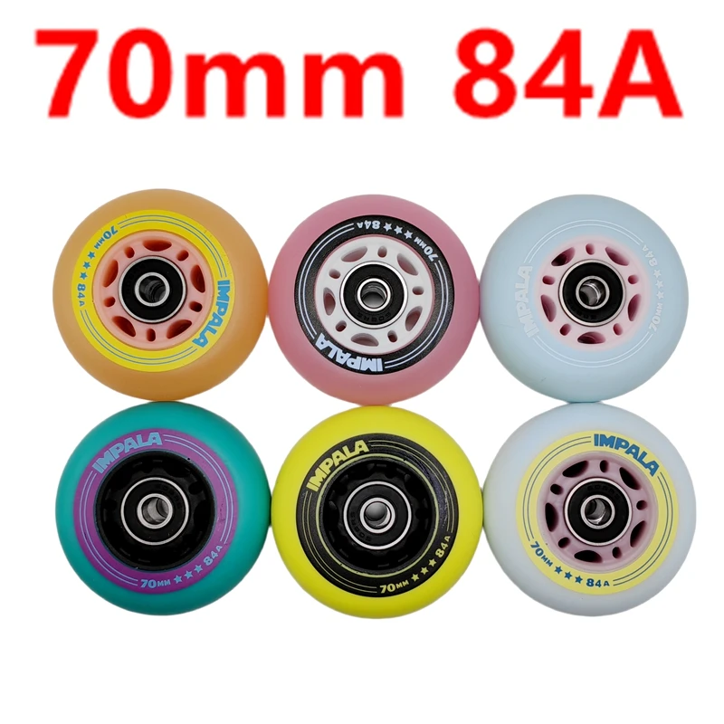 Ruota da skate di spedizione gratuita per ruota a rotelle per bambini 70mm 84a 8 pz/lotto 70x24mm