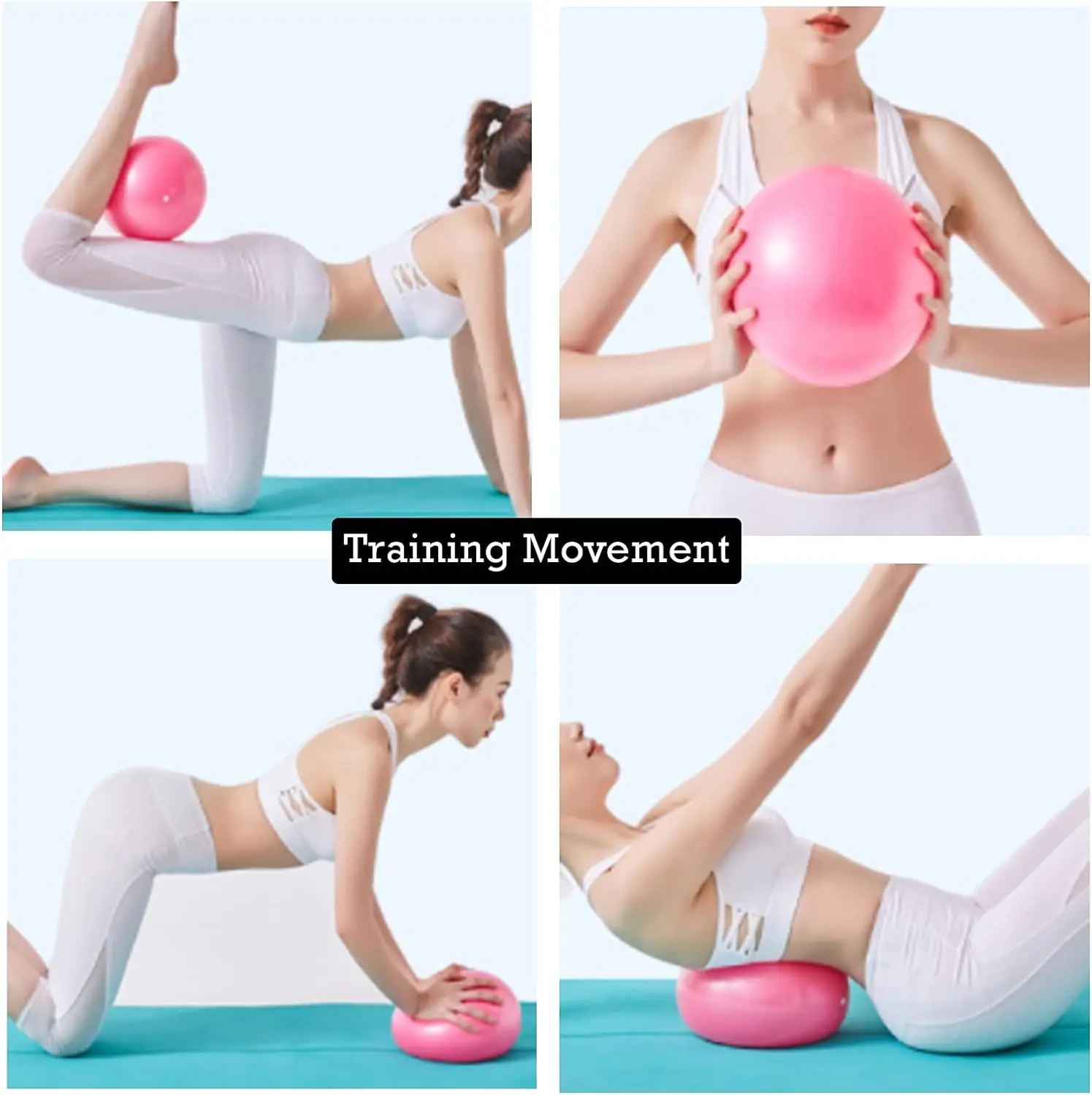 25cm Pilates Ball Explosion proof Yoga Core Ball Indoor Balance Fitness Ball Pilates Yoga Fitness Equipment