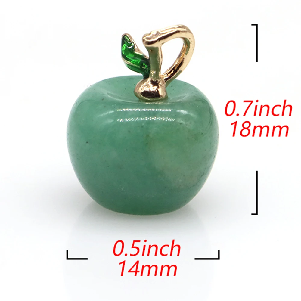 Exquisite Natural Stone Apple Pendants Rose Quartzs Jaspers Gemstone Home Decoration Mineral Specimen Energy Craft Jewelry Gift