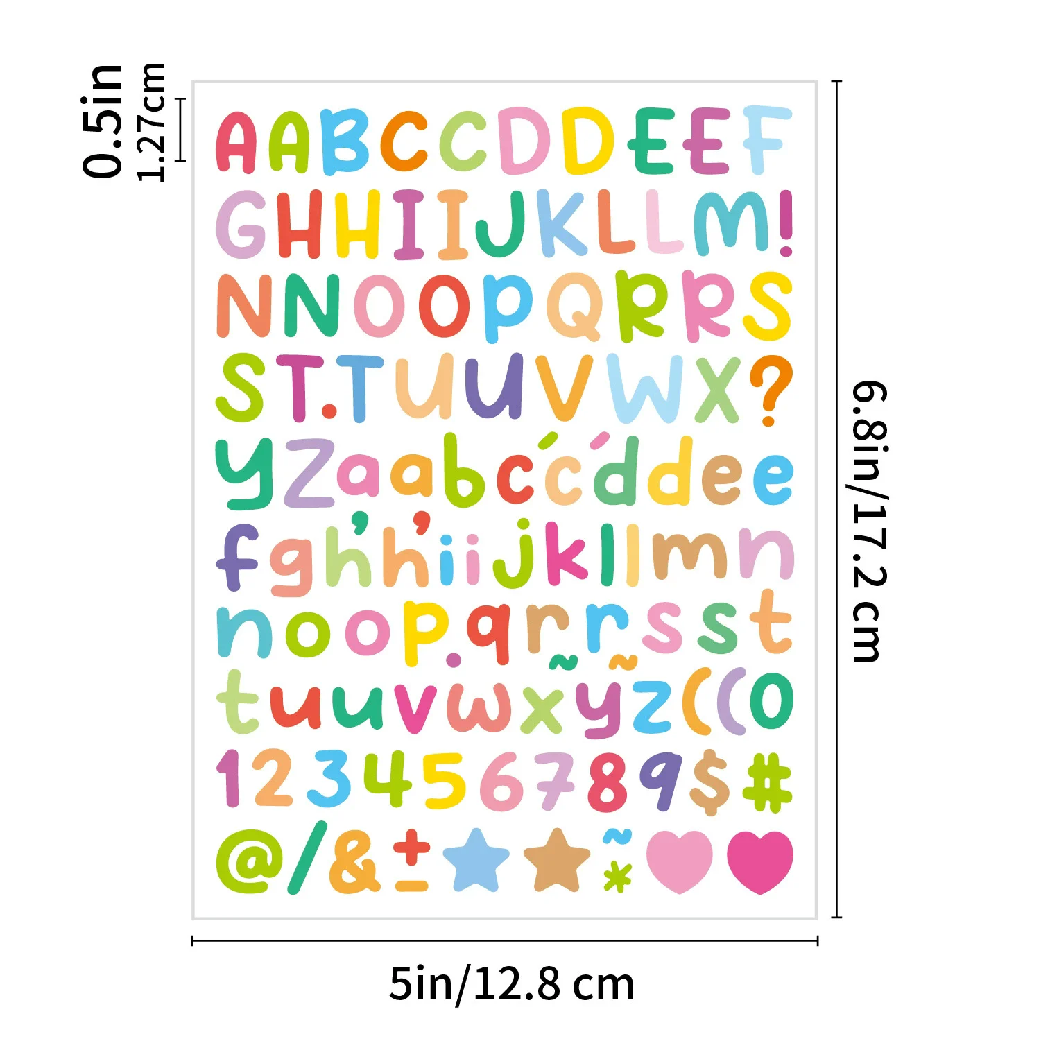 10pcs 12.8x17.2cm Alphabet Stickers, Small Size Greeting Cards, Decorative Letter Stickers for Clipping Books ﻿