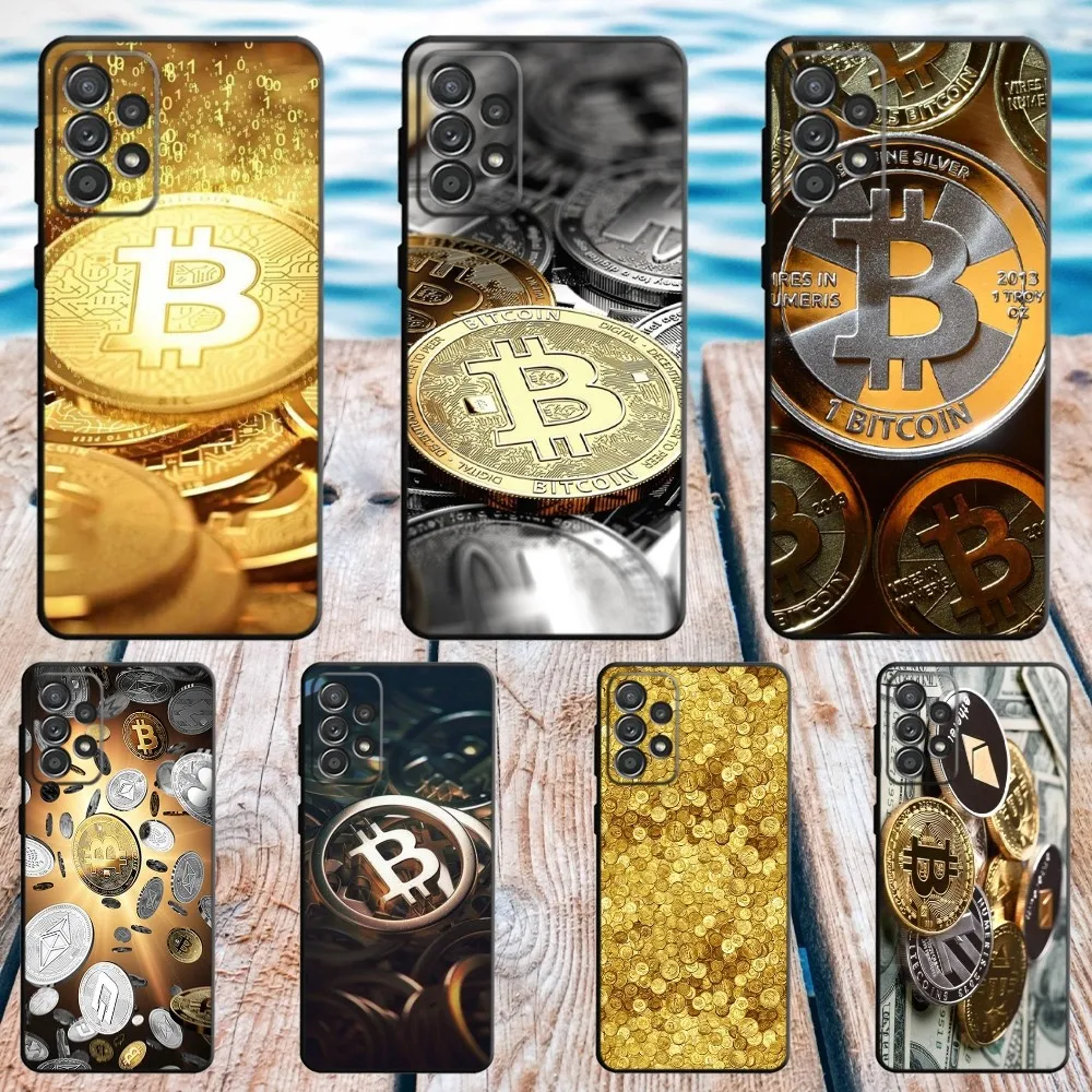 Money Bitcoin Phone Case For Samsung S21,S22 Ultra,S20,S30 plus,S22 plus,S23,S30 ultra 5G Silicone Cover