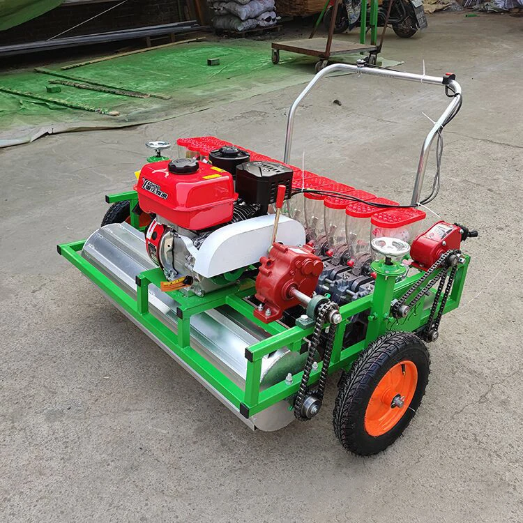 HCY Hand Seeder Push Vegetable Seed Planter Motorized Planting Machine Garlic Spinach Onion Cabbage Pumpkin Tomato Seeder