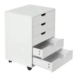 Drawer Dresser Rolling Clothing Storage Chest Beside Wall Mobile Store Clothes