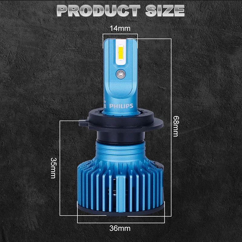 مصابيح أمامية ليد من Philips-Ultinon Pro3013 H7 ، H1 ، H4 ، شعاع مرتفع ومنخفض ، H11 ، H8 ، H9 ، um ، HB3 ، 50 ، 50 ، 12 ، HIR2 ، مصابيح ضباب ضوء السيارة