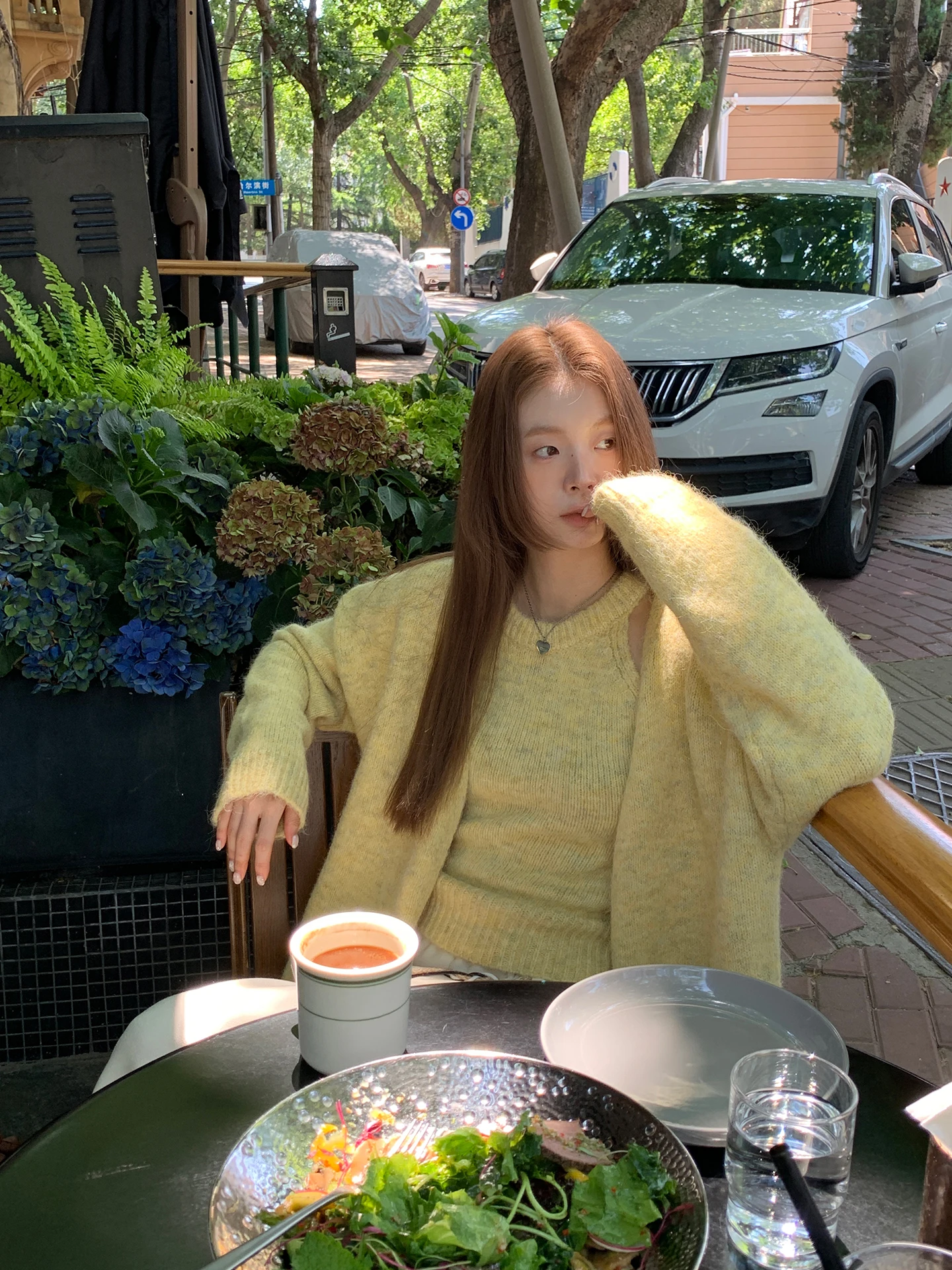 

Желтый вязаный открытый кардиган, женский свободный длинный верхняя одежда све, удобный осенний модный желтый свитер Jaet