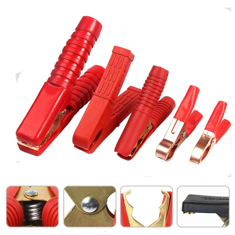 3A -300A Copper Alligator Clips Car Caravan Battery Alligator Clips Electrical Battery Clamp Test Connector for Jumper Cables