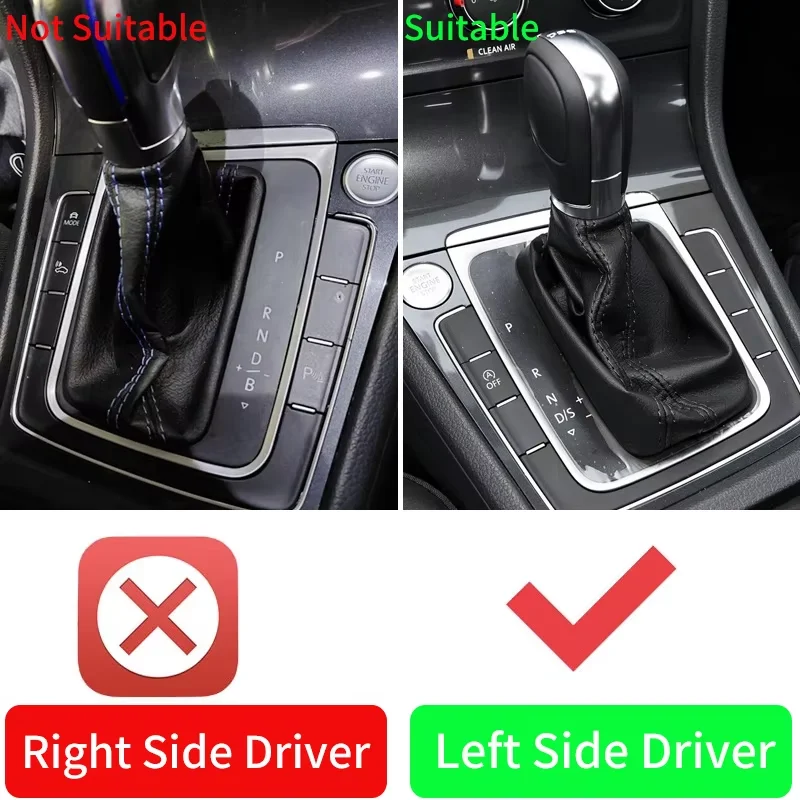 Suitable for Volkswagen Golf MK7 Golf 7 DSG Leather Shift Handball Assembly Black Lines Matte Ball Head Car Modification Interio
