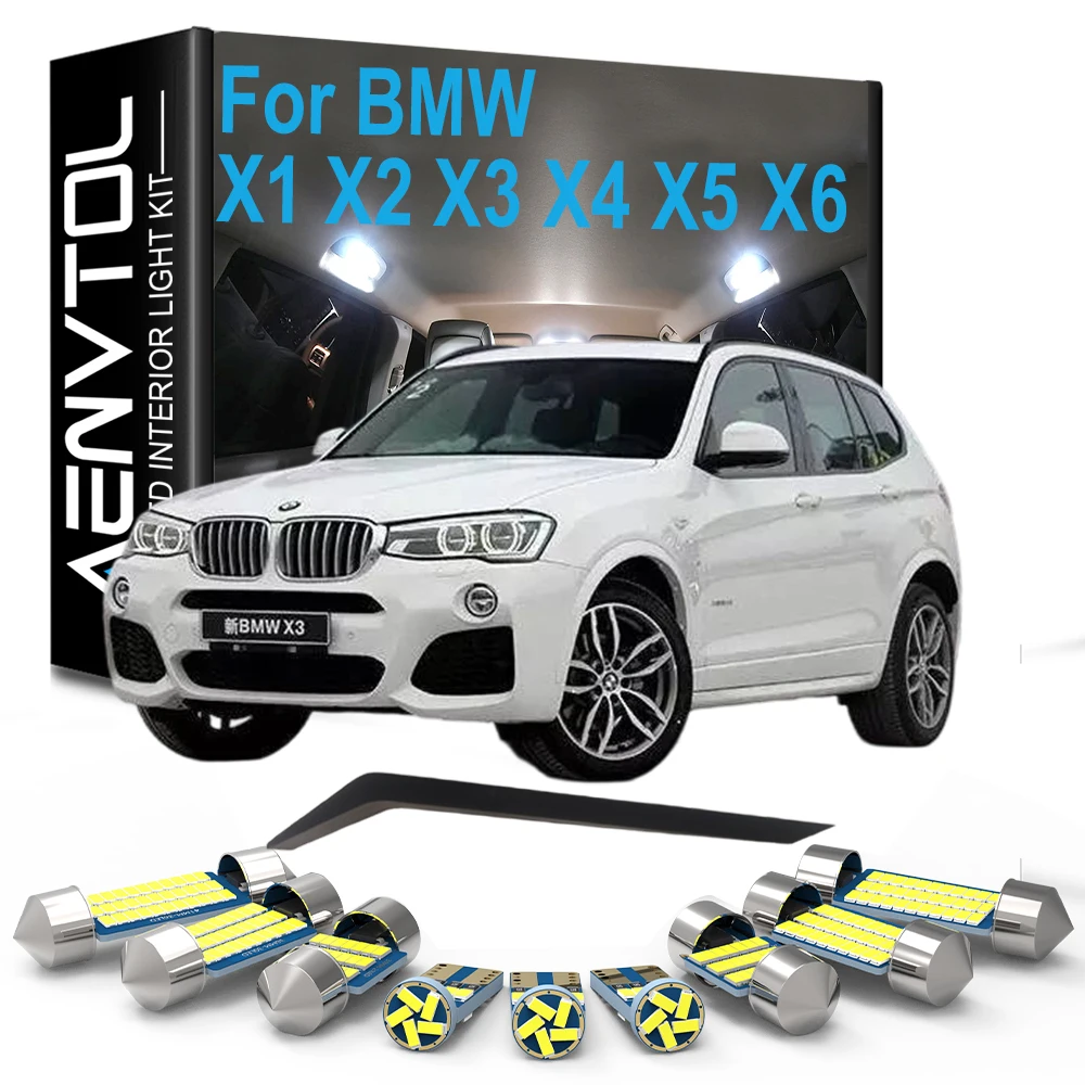 Canbus No Error LED Interior Dome Map Trunk Light Bulb Kit For BMW X1 E84 F48 X2 F39 X3 E83 F25 X4 F26 X5 E53 E70 X6 E71