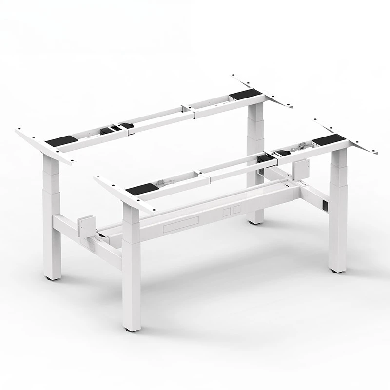 Modern 4-Leg Quick Install Height Adjustable Desk Ergonomic Electric Back to Back Standing Desk Frame for Office Workstations