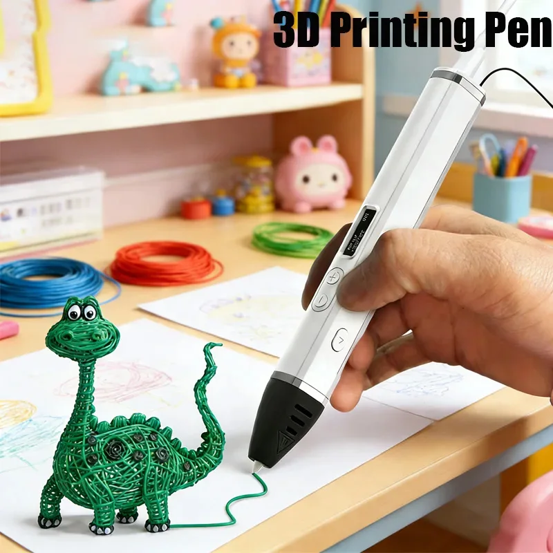 

3D Pen DIY Scribble Pen OLED Display 3D Printing Pen With PLA Filament For Doodling Making Christmas Presents Hot Selling