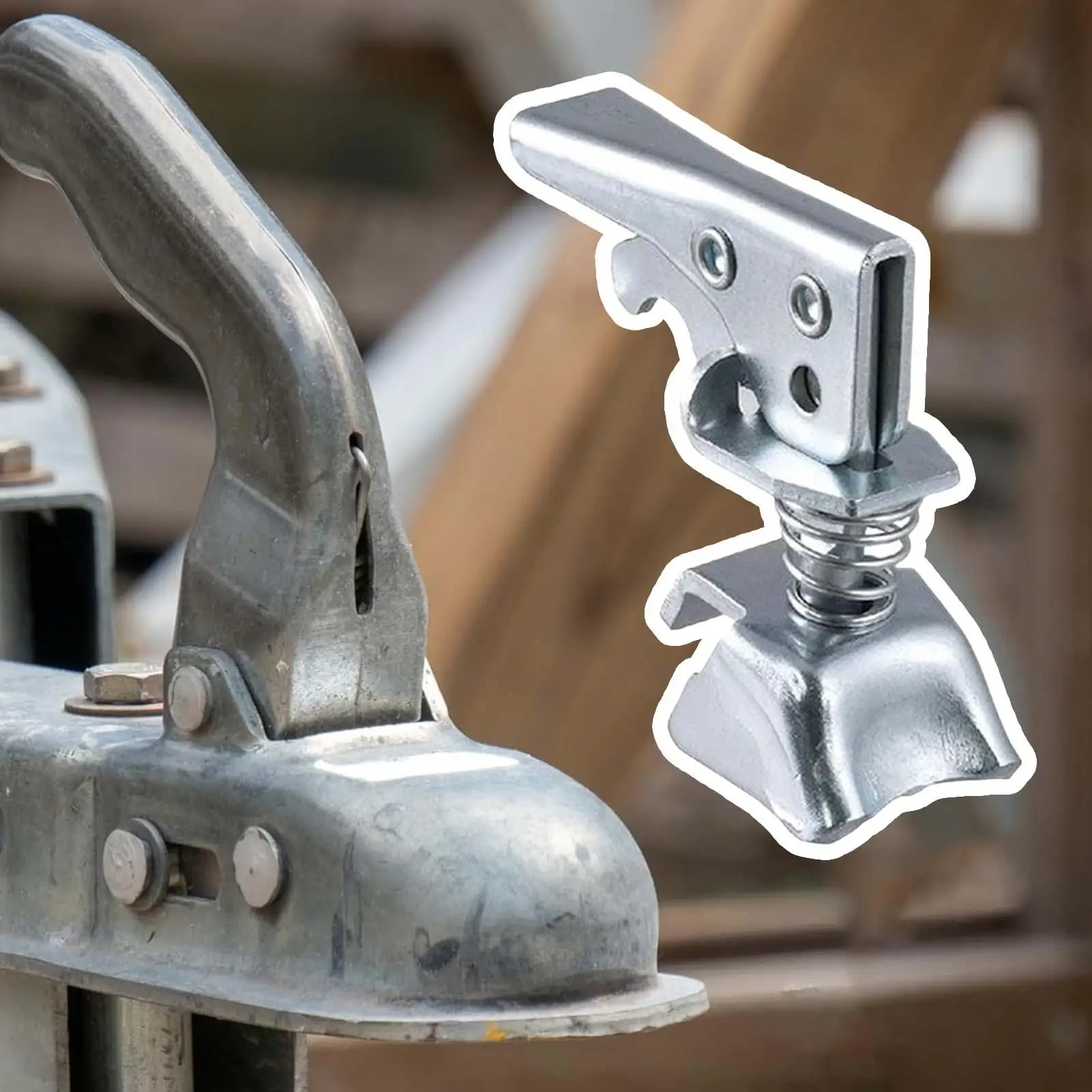 

Trailer Tongue Coupling Hitch 2 Inch Heavy-Duty Quick-Release Cover Replacement Safe Coupler Latch For Daily Maintenance Garage