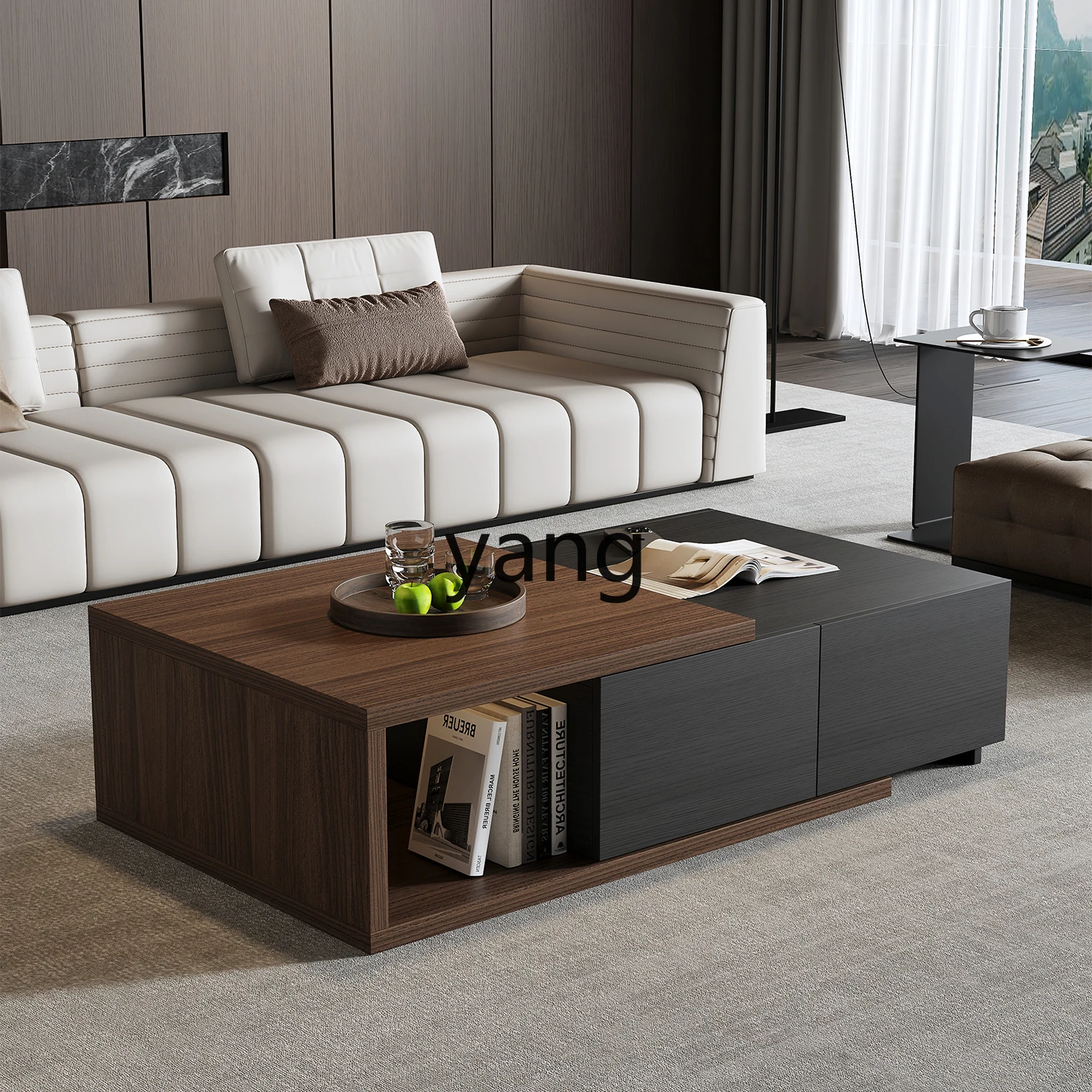 LMMM Italian modern simple coffee table living room household small apartment light luxury removable coffee table table