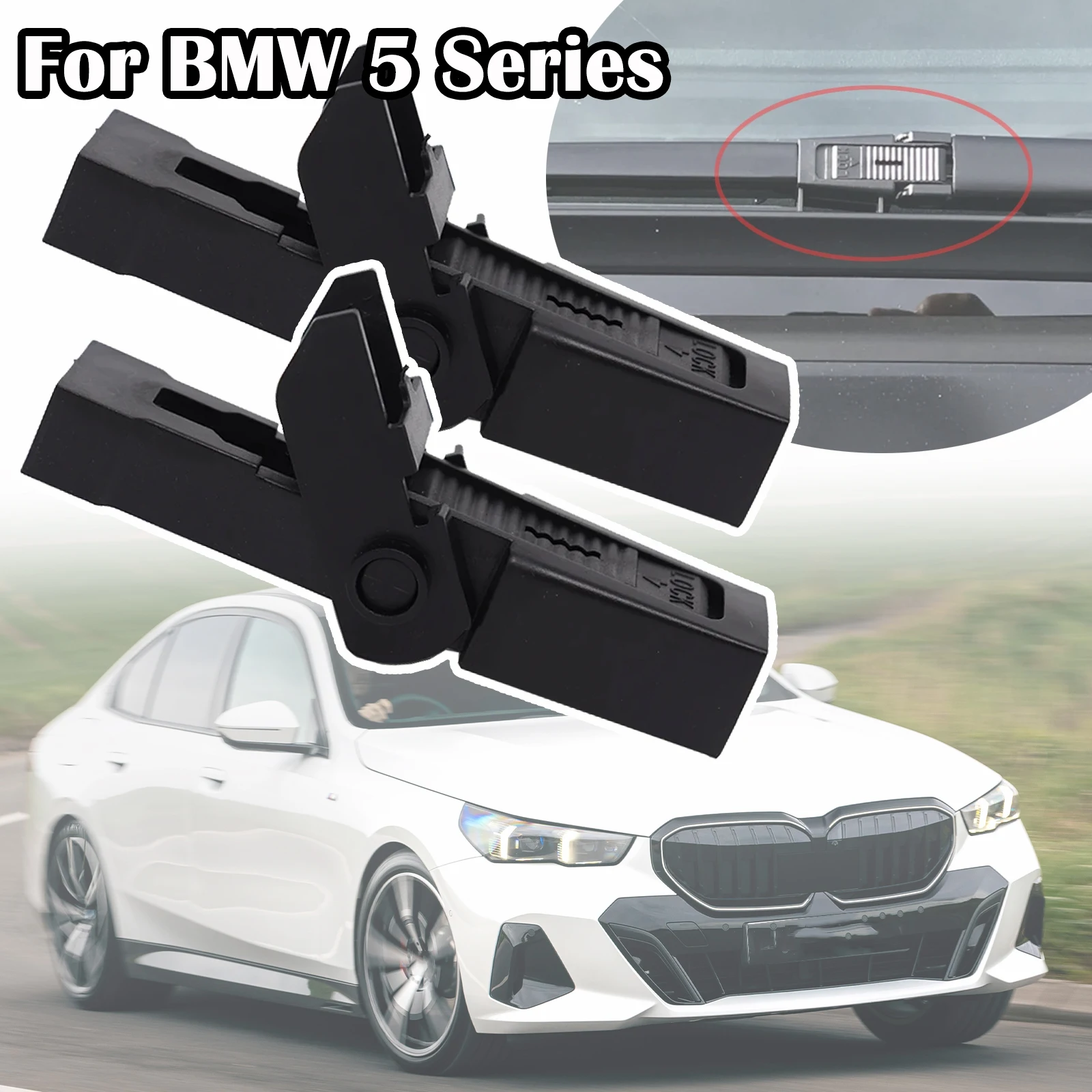 

For BMW 5 Series E39 520i/523i/525i/528i/530i/535i/540i/M5 Car Front Wiper Blade Arm Lock Clip Nut Rocker Cap Cover 1996 - 2003