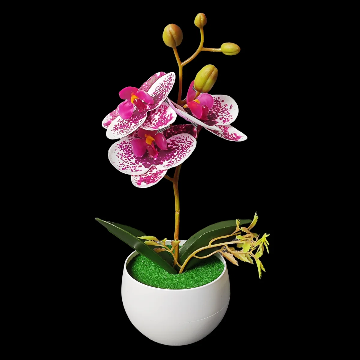 3 زهور نبات أوركيد صناعي نابض بالحياة لقطعة مركزية لحفلات الزفاف، ديكور المنزل والمكتب وطاولة المقهى والحفلات والفنادق
